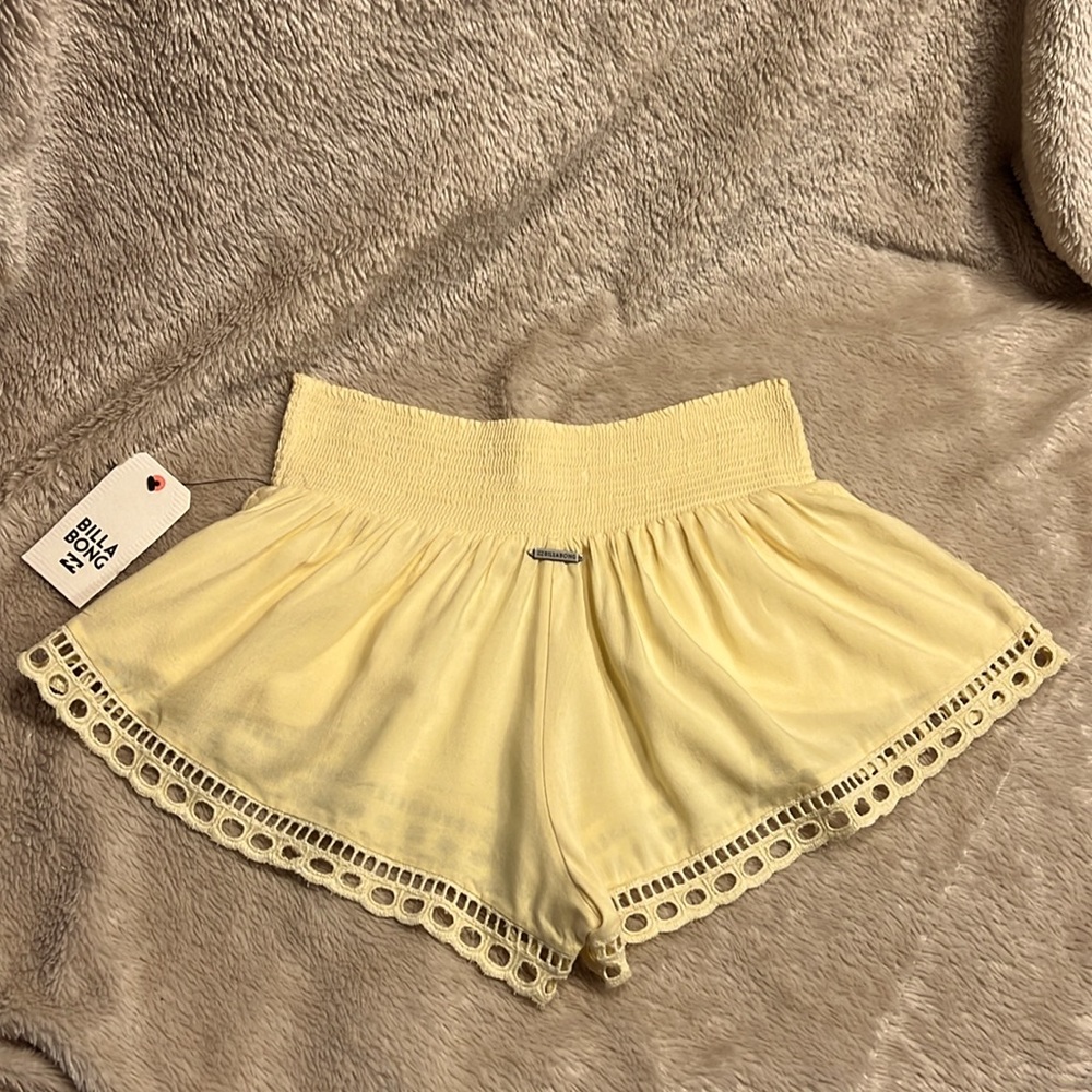 BILLABONG Summer Skies Yellow Embroidered Shorts - Picture 9 of 12